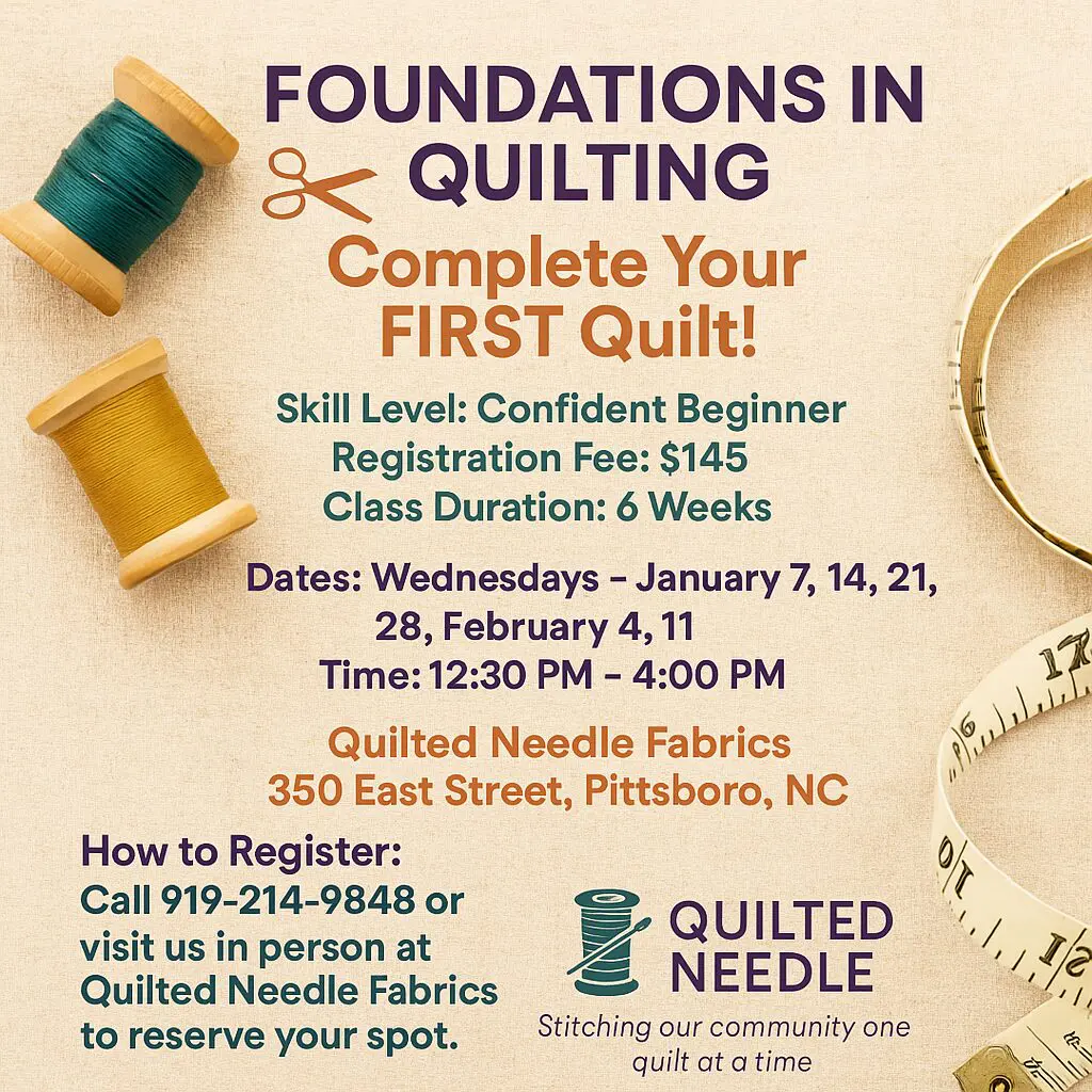 Foundations in Quilting Wed Jan 7 Social Media